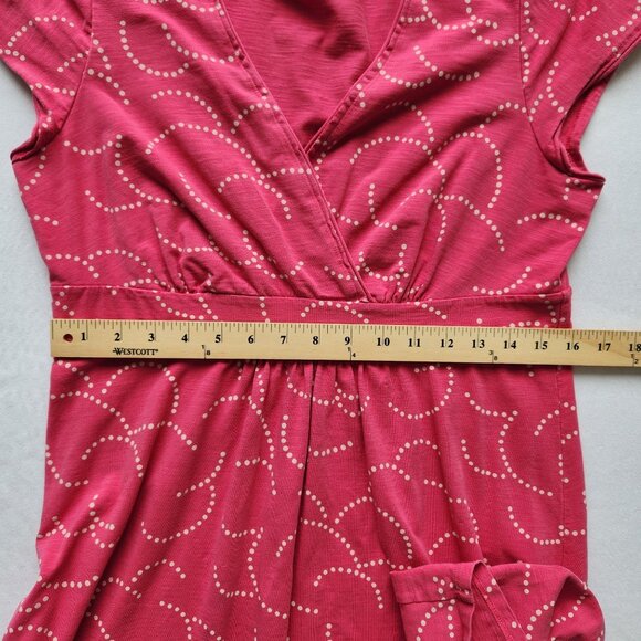 Boden Pink Faux Wrap Dress Short Sleeve Summer Business Casual Pretty Cute 10 - Picture 7 of 7
